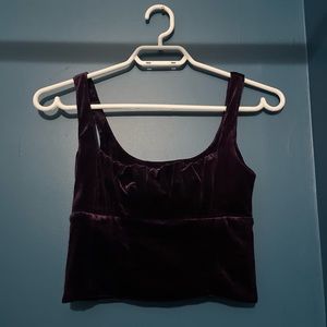 Royal Purple Ruched Crop Top